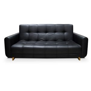 Sofacama  Archer 3 Posiciones Tipo Cuero Negro