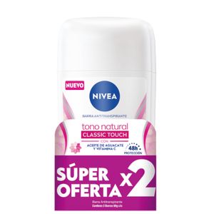 Desodorante Nivea Aclarante Mujer Stick Tono Natural Classic Touch 50 G Oferta
