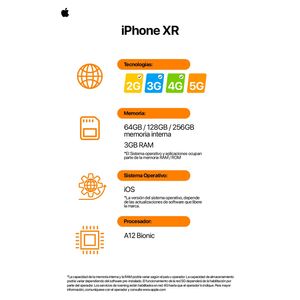 Celular iPhone Xr de 64Gb Reacondicionado Negro + Audífonos Inalámbricos