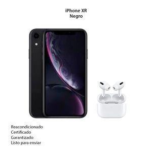 Celular iPhone Xr de 64Gb Reacondicionado Negro + Audífonos Inalámbricos