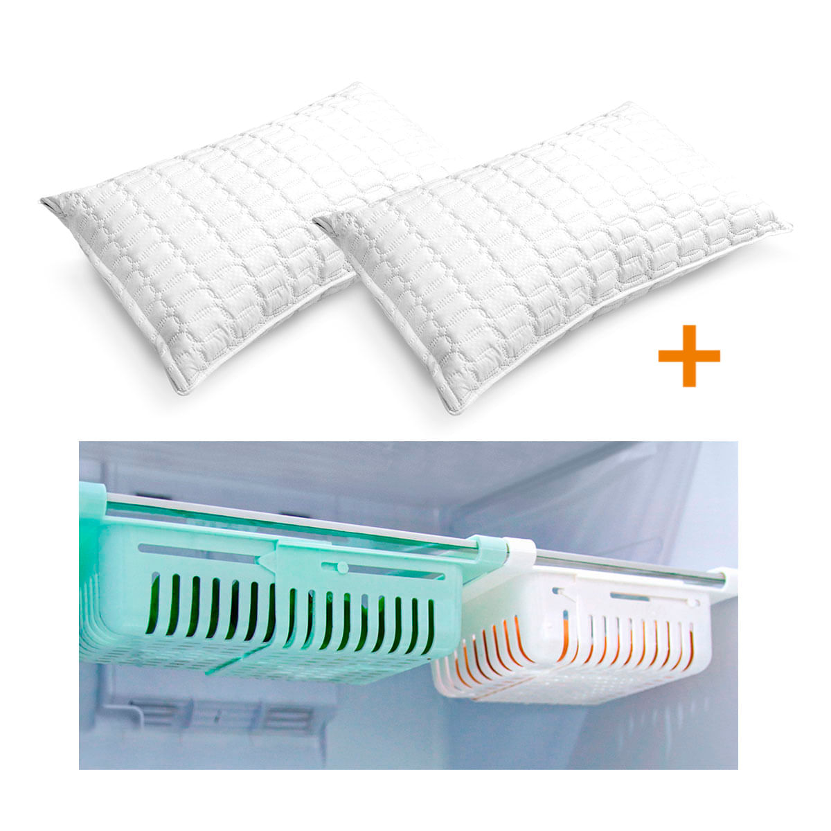 Set X2 Almohadas para Piernas Ortopédica con gel refrescante