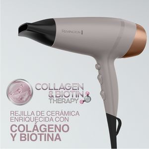 Secador De Cabello Remington De Colágeno Y Biotina 2 Velocidades D26A