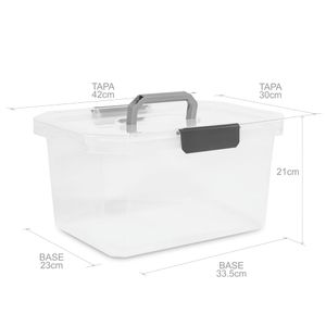 Caja Organizadora Estrabox con Manija 16L Natural