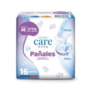 Pañal Suppra Care Baby Etapa 2 M X16 Unds
