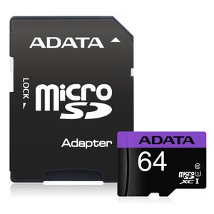 Memoria Micro SD Adata 64Gb Clase 10 Con Adaptador SD