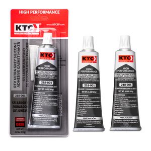 Set X3: KTC Silicona Ultra Grey 85Gr Sellador Adhesivo juntas