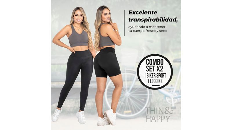 Leggins Deportivo Mujer Levanta Cola Control Abdomen Estampado Gris