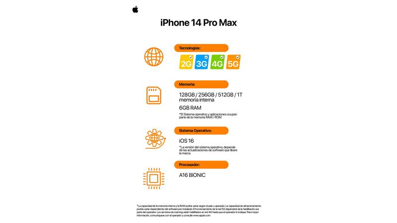 iPhone 14 Pro Max 128Gb Negro Reacondicionado Audífonos + Cargador