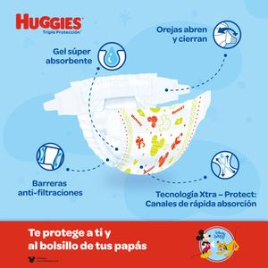 Pañal Huggies Triple Protección Etapa 4 XG X20 Unds