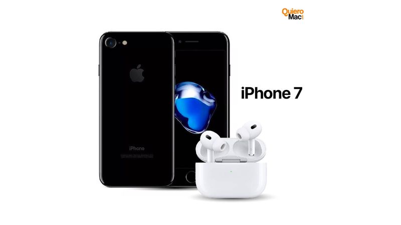 Celular Reacondicionado iPhone 7 32Gb Negro Brillante + AirPods Pro 2  Genericos