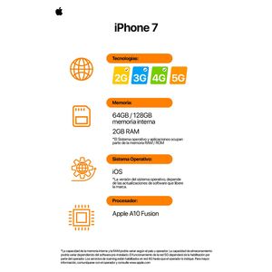 Celular Reacondicionado iPhone 7 32Gb Oro rosa + Audifonos Inalambricos Pro 2 Genericos