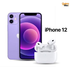 Celular Reacondicionado iPhone 12 256Gb purpura + Audífonos Inalámbricos