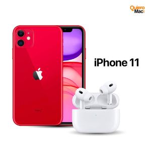 Celular Reacondicionado iPhone 11 64Gb Rojo + Audífonos Inalámbricos