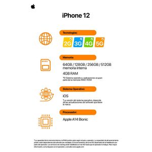 Celular Reacondicionado iPhone 12 64Gb purpura + Audifonos Inalambricos Pro 2 Genericos