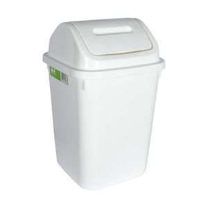 Papelera H&H Vaiven 12L Bco P12B