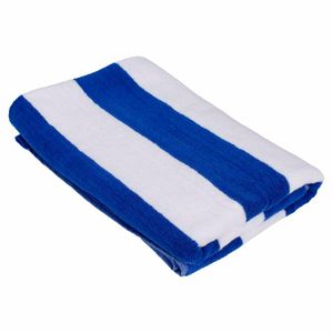 Toalla Playa H&H Stripes 80X150 Royal Blue-Optic White