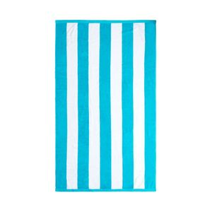 Toalla Playa H&H Stripes 80X150 Teal-Optic White