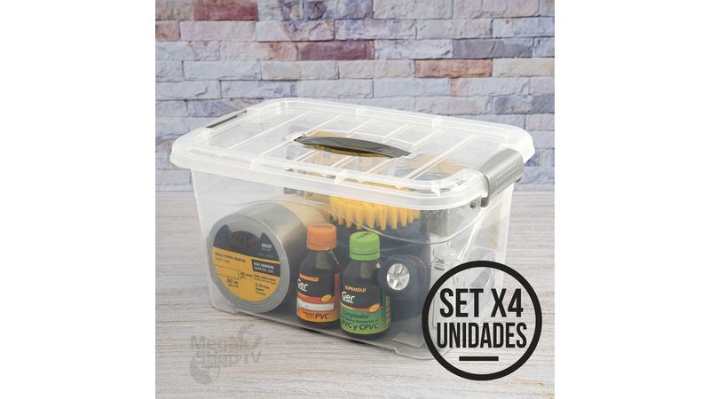 Cajas de Almacenaje Transparentes – Cajas Organizadoras de Plástico con  Tapa, Unidad (60L)