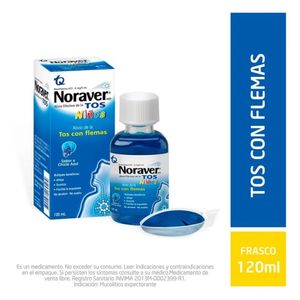 Noravert Ntf Tos Niños Sabor A Chicle Azul Frasco X 120M