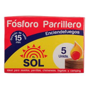 Fósforo Parrillero El Sol X5 Unds