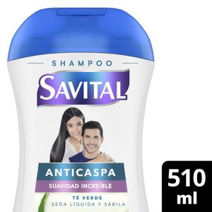 Shampoo Savital Anticaspa Té y Seda 510 Ml