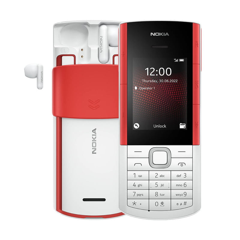 Teléfono Móvil - Nokia 5710 Xpressaudio, 2,4, 48MB RAM + 128 MB, Negro/Rojo