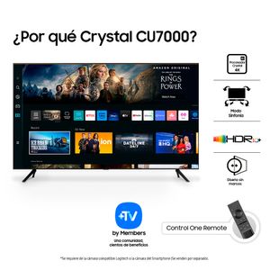Televisor Samsung 65 Pulgadas Crystal UHD 4K UN65CU7000KXZL