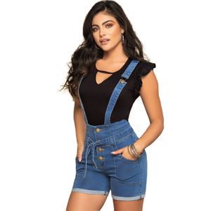 Overall Corto Para Mujer Azul MP