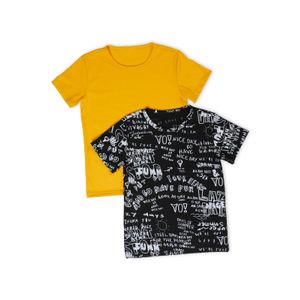Camiseta Paq X2 Infantil Negro Mp 89908
