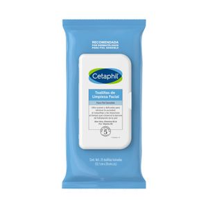 Toallitas Limpiadoras Cetaphil Faciales X25 Unds
