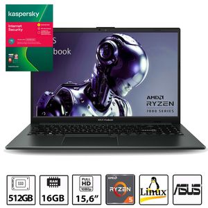 Portatil Asus E1504 Ryzen 5 7520u 16gb Ssd 512gb Huella Fhd