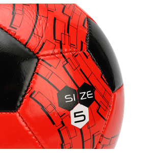 Balón de Fútbol Zoom No. 5 Negro- Rojo D4