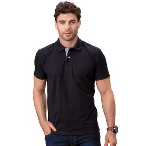 Camiseta Polo Para Hombre Negro MP