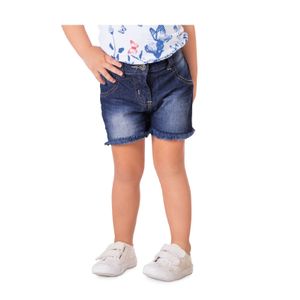 Short Bebe Femenino Azul Oscuro MP