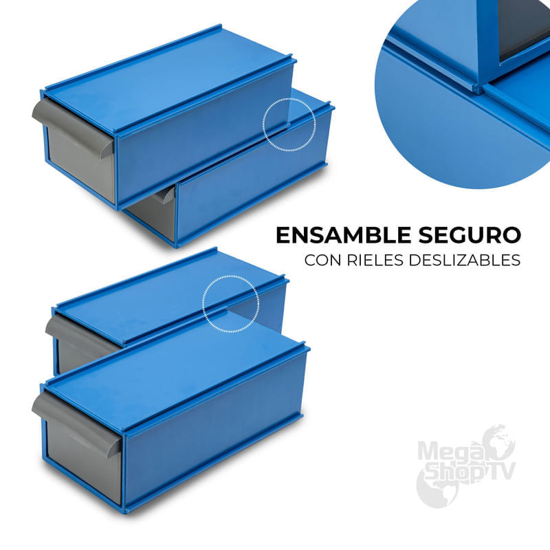 4 cajones organizador herramienta apilables y modulares 10Kg