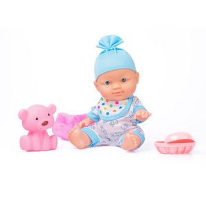 Set De Muñeca Bebé Con Su Osito