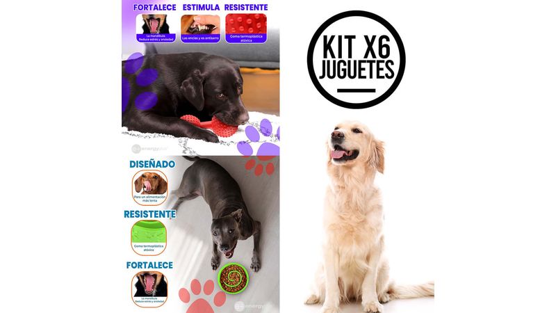 Kit X6 Juguetes para Perros Medianos: Diversión Asegurada