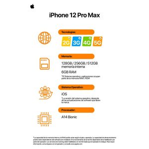 Celular Reacondicionado iPhone 12 Pro Max 128 GB Azul pacifico