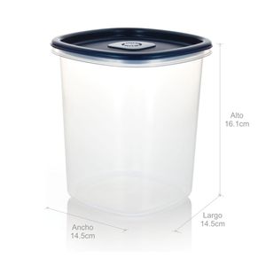 Recipiente Plastico para despensa Alto 1.5L Azul