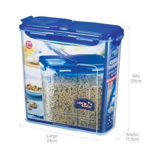 Recipiente Plastico Para Cereal Con Dispensador 3.9L Azul