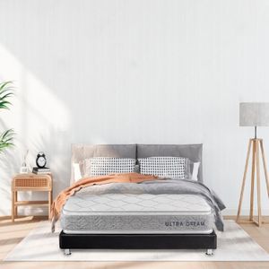 Colchón Sencillo con Base Cama Ultra Dream Colchones Relax 100x190x32cm Ortopédico Resortado Firme + 1 Almohada + 1 Protector