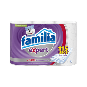 Papel Higiénico Familia Expert 26 Mts X9 Rollos