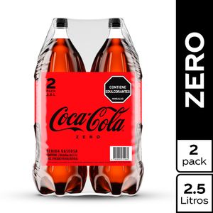 Gaseosa Coca Cola Zero 2,5 Lt X2 Unds