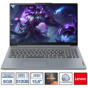 Portatil Lenovo AMD Ryzen 5-7520U Ram 8GB 512GB Ssd 15,6" FHD