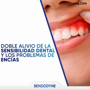 Crema Dental Sensodyne Sensibilidad y Encías, alivio de la sensibilidad dental y problemas de encías x 100 Gr