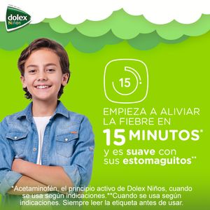 Dolex Niños Acetaminofen Alivio de la fiebre y el dolor Suspensión 7+ 120 Ml