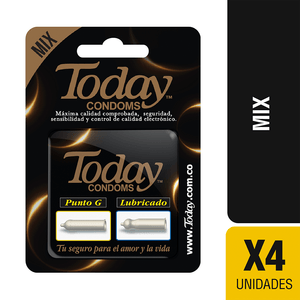 Today Condoms MIX X 4 Unds