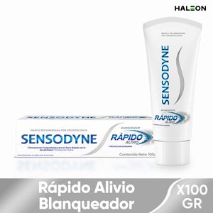 Crema Dental Sensodyne Rápido Alivio Blanqueador, alivio de la la sensibilidad dental x 100 Gr
