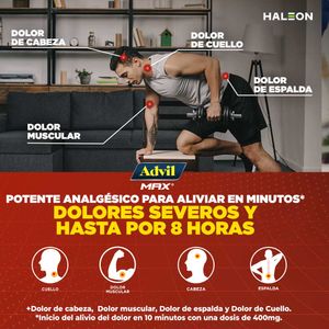 Advil Max Alivio De Los Dolores Asociados A La Inflamación, Ibuprofeno, X 16 Caps