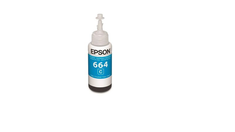 Botella de tinta Epson color cyan T664 - Intecsa